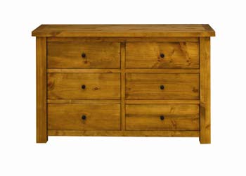 Furniture Link Carolina 6 Drawer Wide Chest