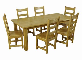 Chunky Maple Dining Set - WHILE STOCKS LAST!