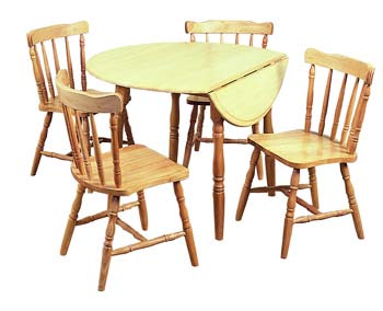 Furniture Link Farmhouse Drop Leaf Dining Set