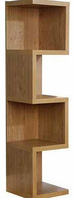 Chicago Tall S Shape Shelf - Oak