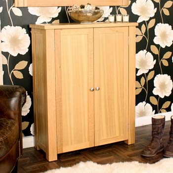 Aldan Solid Oak Shoe Cabinet