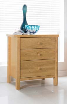 Furniture123 Atlanta Pale Oak Bedside Table