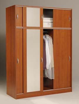 Blithe Sliding 3 Door Mirrored Wardrobe in Wild