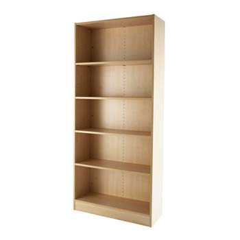 Bromley 5 Shelf Bookcase in Maple