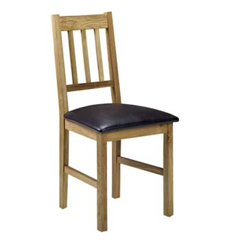 Furniture123 Cara Oak Pair of Dining Chairs