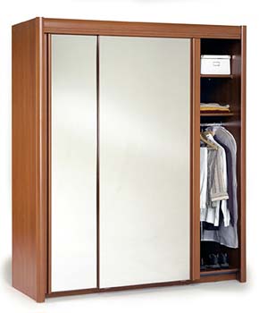 Carlene Sliding Double Mirrored Wardrobe in