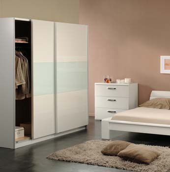 Chrono White 2 Door Wardrobe