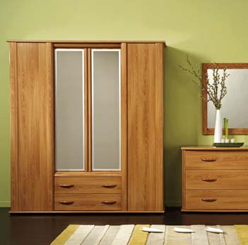 Citizen 4 Door Mirrored Wardrobe