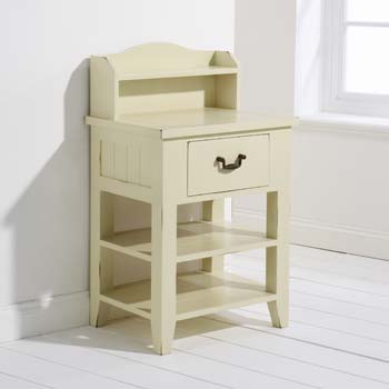 Claudia Cream 3 Shelf 1 Drawer Telephone Table