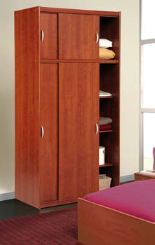 Cyclone Sliding 2 Door Wardrobe in Wild Cherry