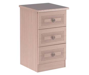 Eske 3 Drawer Bedside Table in Light Oak