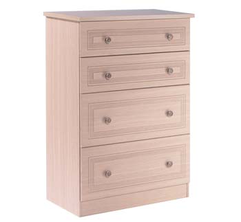 Eske Deep 4 Drawer Chest in Light Oak