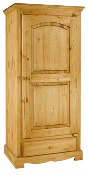 Farmer Solid Pine 1 Door 1 Drawer Wardrobe