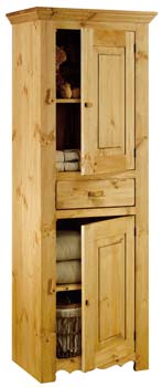 Farmer Solid Pine 2 Door 1 Drawer Single Wardrobe