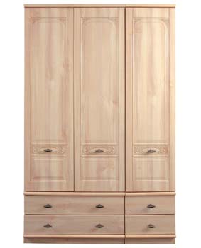 Flora 3 Door 4 Drawer Wardrobe