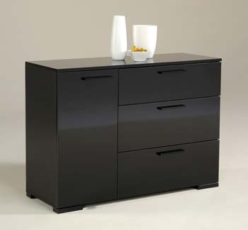 Focus You High Gloss 3 Drawer 1 Door Sideboard