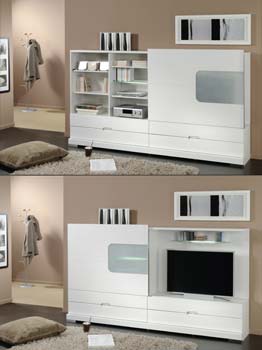 Focus You High Gloss TV Cabinet in White