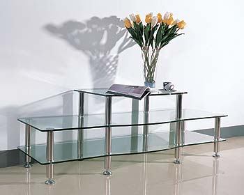 Furniture123 Giavelli TV04 Glass Entertainment Unit - WHILE STOCKS LAST