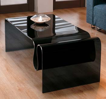 Furniture123 Gustav 26 Curved Smoked Glass Coffee Table -