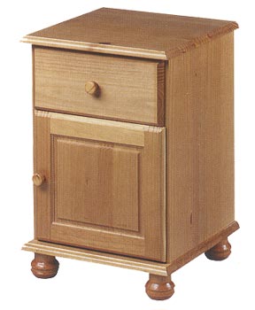 Hamilton Pine 1 Door 1 Drawer Bedside Table