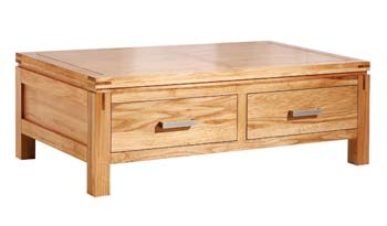 Hazen Ash 2 Drawer Coffee Table