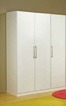 Jay 3 Door Wardrobe in White