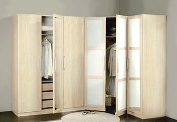 Jay 6 Door Wardrobe in Birch