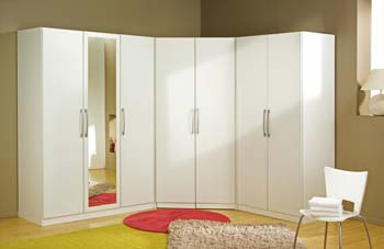 Jay 7 Door Wardrobe in White