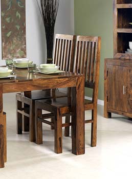 Furniture123 Laguna Sheesham Slat Back Dining Chair (pair)