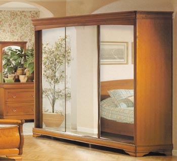 LEA 3 Glass Sliding Door Wardrobe