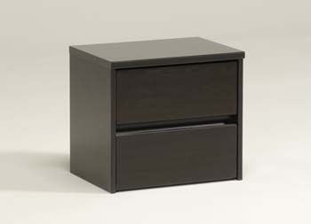 Furniture123 Lift 2 Drawer Bedside Chest in Wenge