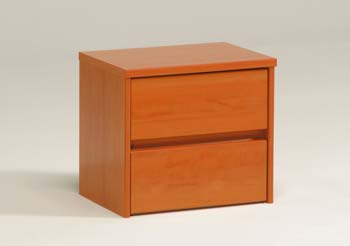 Furniture123 Lishman 2 Drawer Bedside Chest in Amarena Cherry