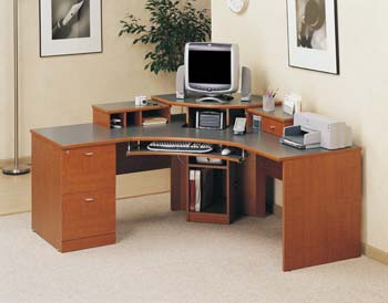 Furniture123 Living Dimensions Digital Dock L Workcentre in Satin Cherry - 11042