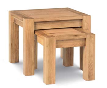 Lyon Oak Nest of Lamp Tables