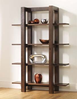 Furniture123 Lyon Walnut Open Shelf Unit