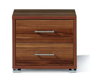 Furniture123 Mack Bedside Chest in Walnut