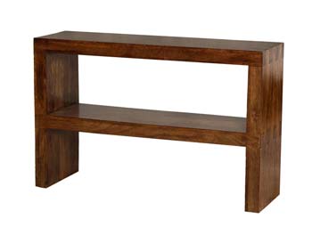 Malaya Mango Console Table with Shelf - FREE