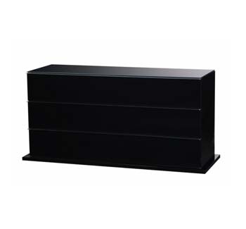 Furniture123 Marina Black 3 Drawer Chest