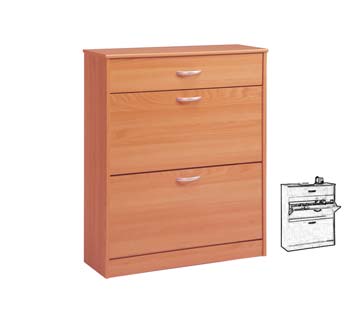 Furniture123 Mat Shoe Cabinet in Japan Pear Tree