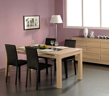 Matrix Rectangular Dining Table in Natural Oak