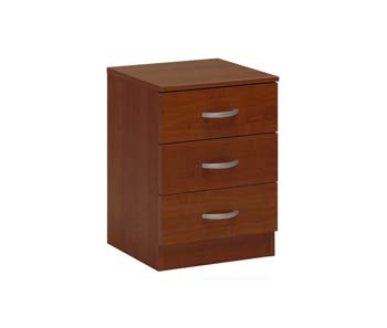 Furniture123 Matty 3 Drawer Bedside Cabinet in Wild Cherry