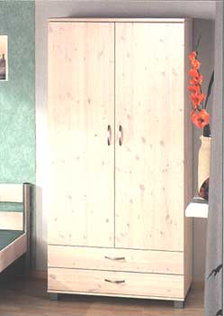 Mickey White 2 Door, 2 Drawer Wardrobe