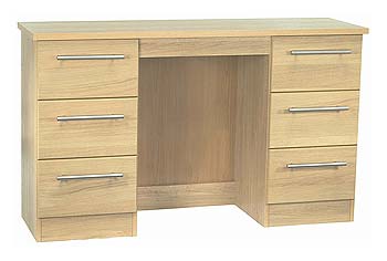 Milan Birch 6 Drawer Dressing Table