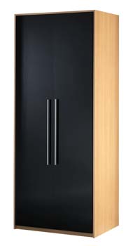 Newman 2 Door Wardrobe in Black