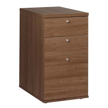 Newsam 3 Drawer Desk Height Cabinet in Walnut