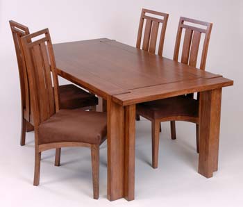 Furniture123 Nexus Dining Set in Chestnut