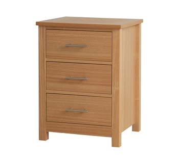 Furniture123 Oakmoore 3 Drawer Bedside Chest - FREE NEXT DAY