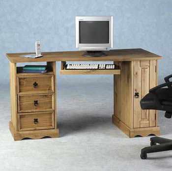 Original Corona Pine Corner Computer Desk