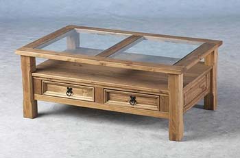 Original Corona Pine Glass Coffee Table