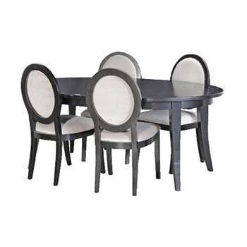 Palmer Black Birch Oval Dining Set